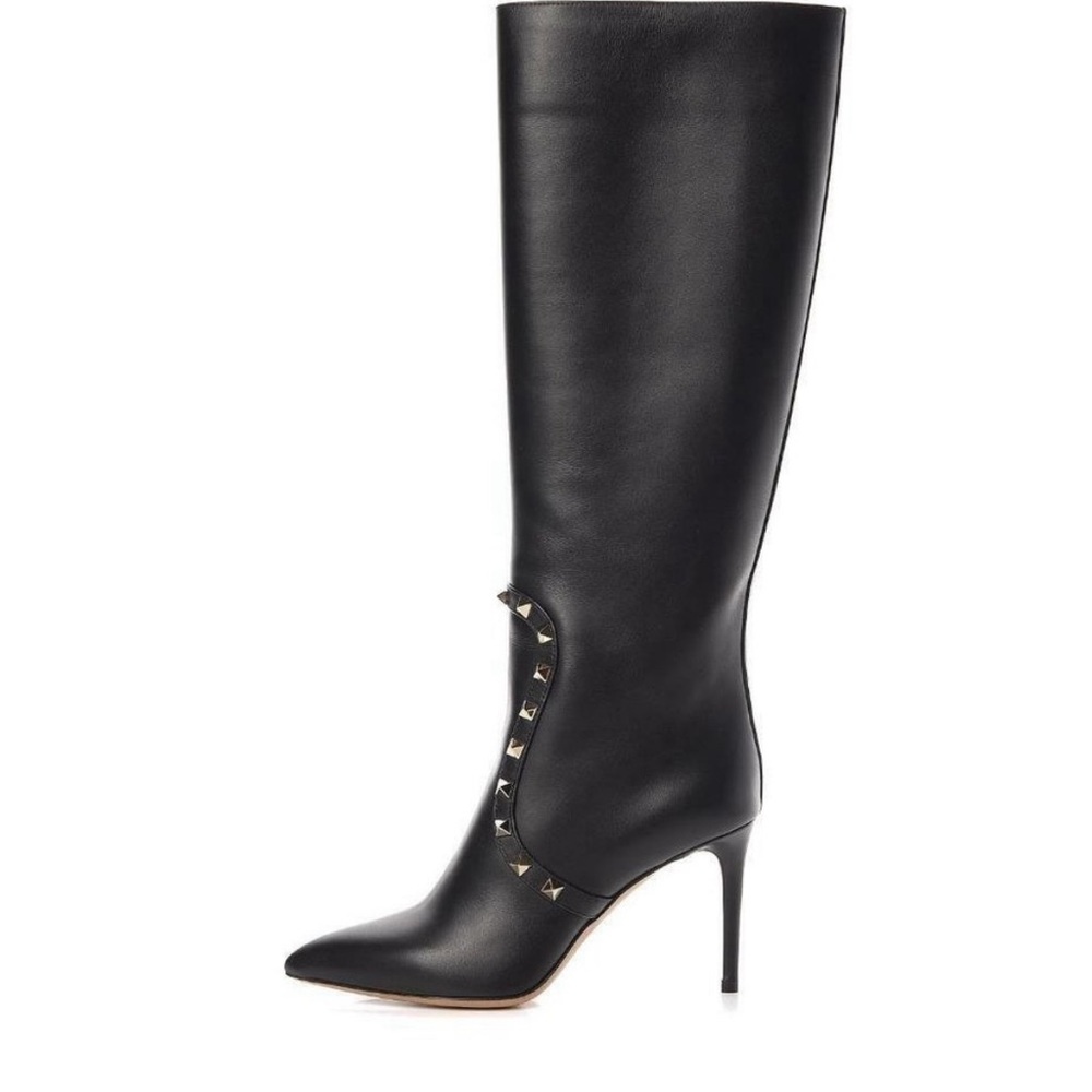 Valentino rockstud knee high boots